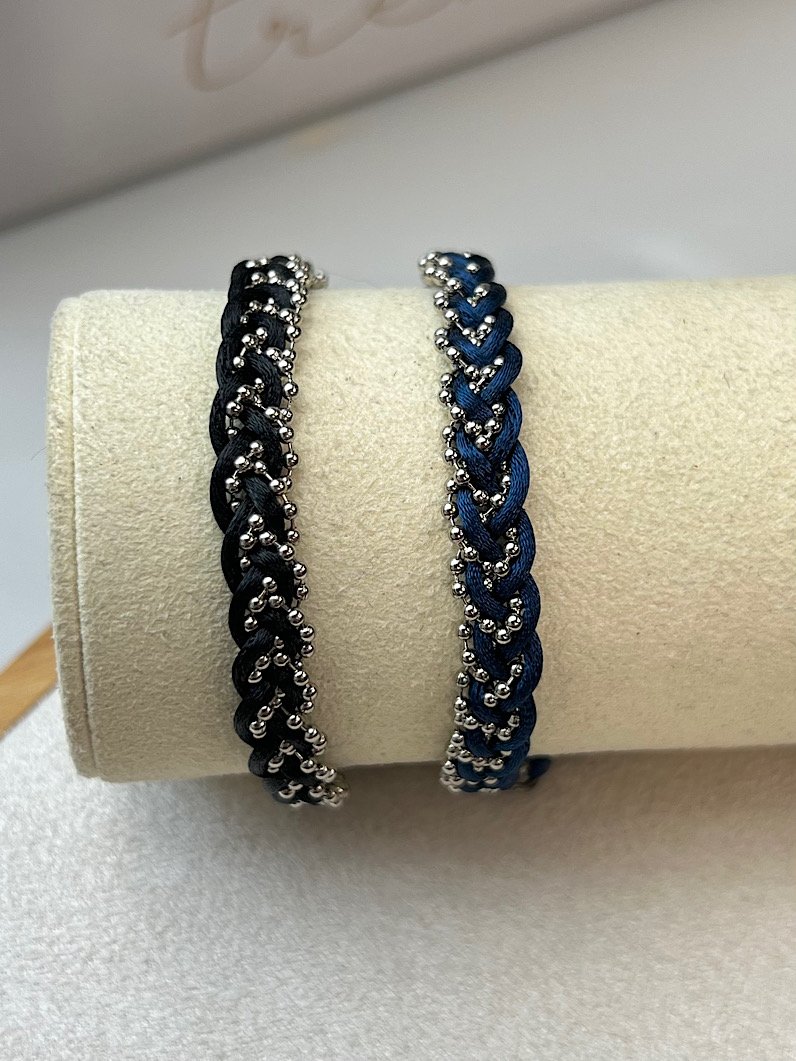 Pulseira Ajustável Zara de Trança Prata