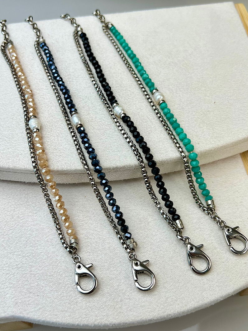 Pulseira Dupla Sthe Pérola de Água Doce Prata