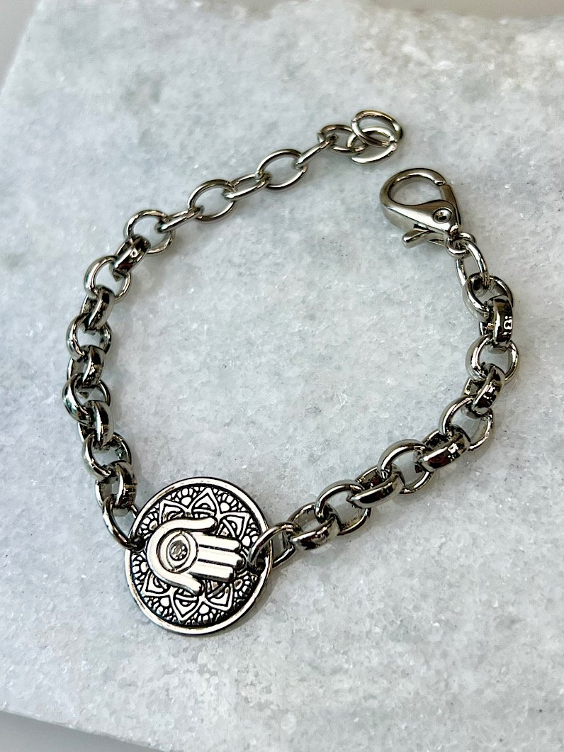 Pulseira Iara Elo Português Mão de Fátima