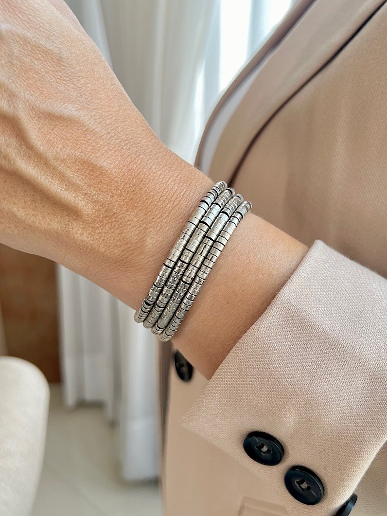 Pulseira Imã Aurora de Canutilhos - Prata