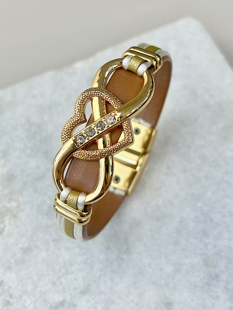 Pulseira Imã Ayla Coração com Pedra de Zircônia
