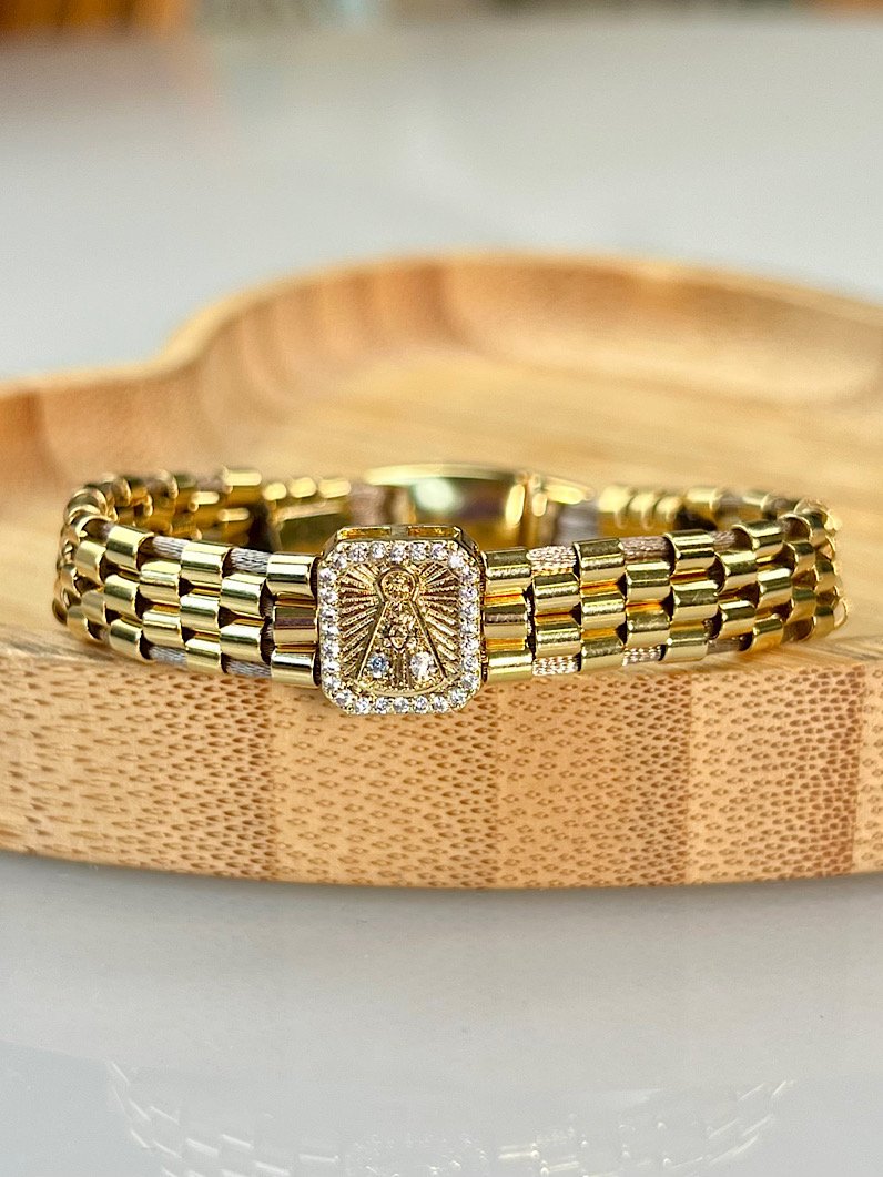 Pulseira Imã Canutilhos Pecinhas Nossa Senhora