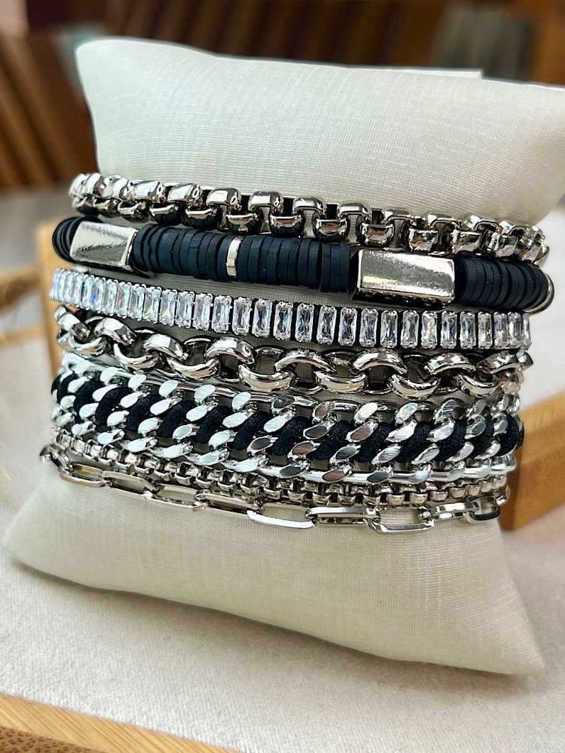 Pulseira Imã Carmela Fimos e Zircônias Prata