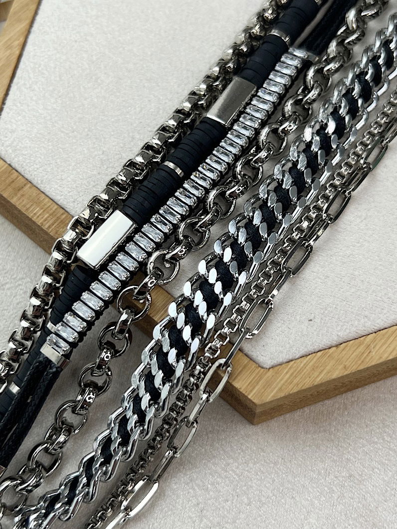 Pulseira Imã Carmela Fimos e Zircônias Prata