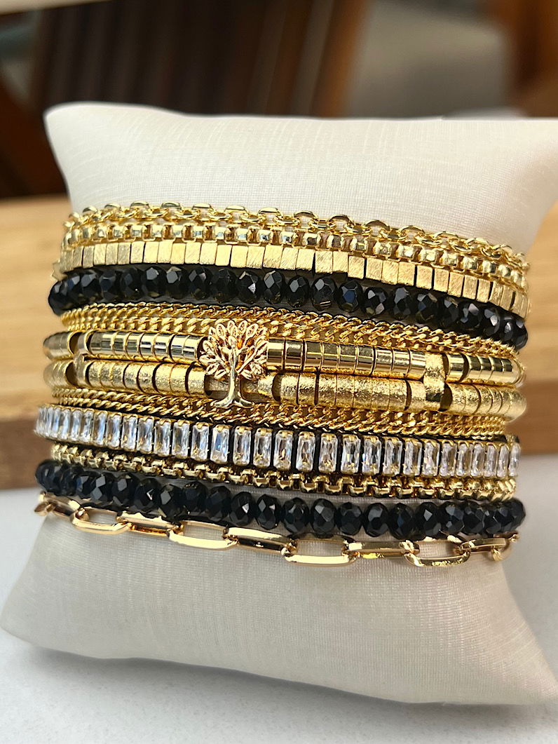 Pulseira Imã Dalva Pingente Árvore da Vida Dourado