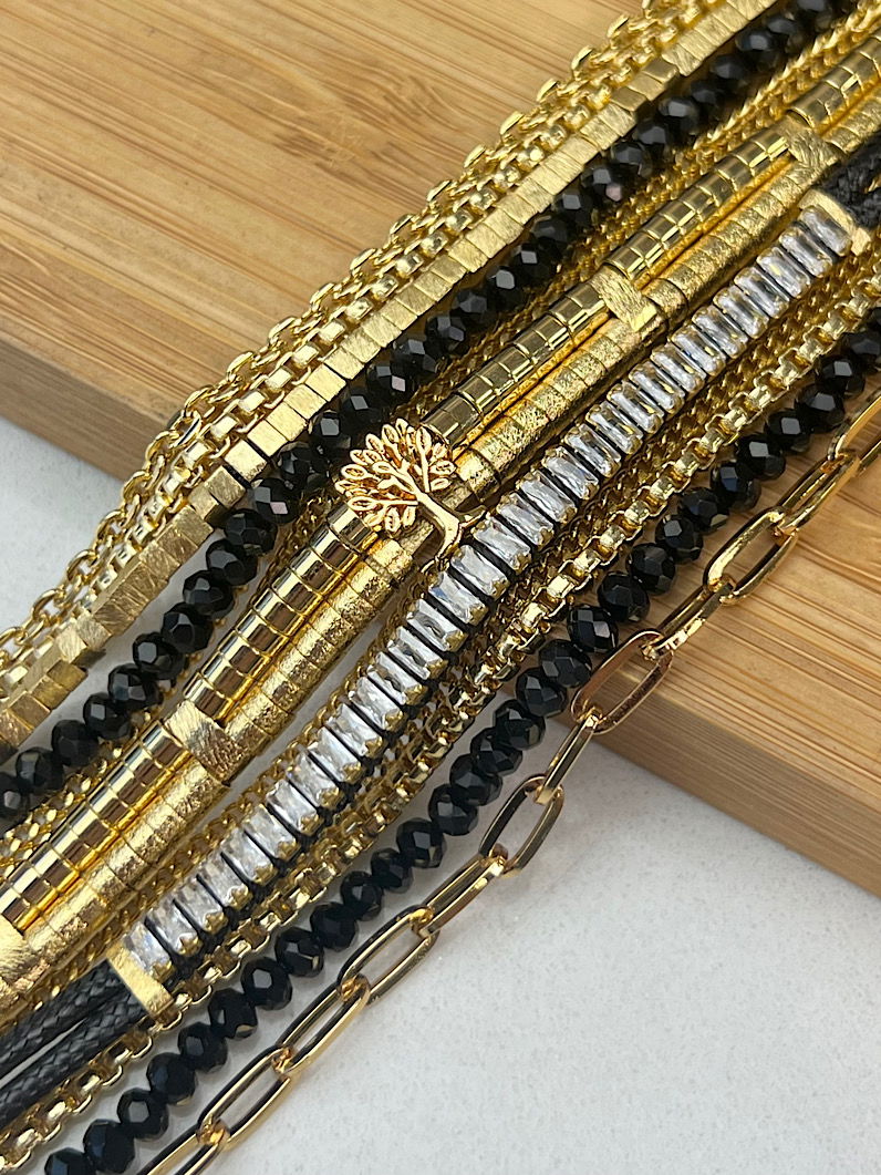 Pulseira Imã Dalva Pingente Árvore da Vida Dourado