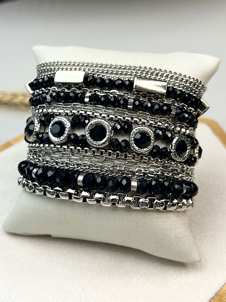Pulseira Imã Diana de Cristais Prata