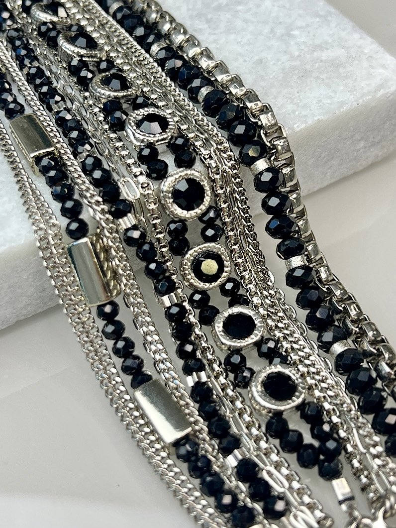 Pulseira Imã Diana de Cristais Prata