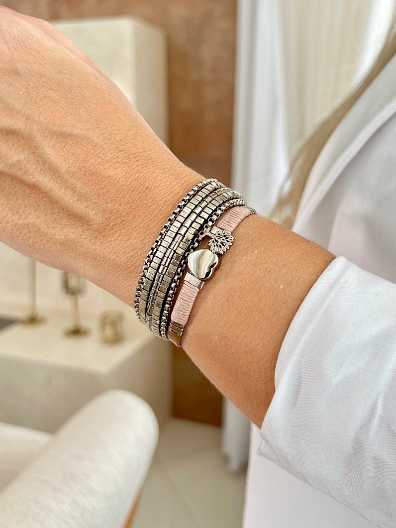 Pulseira Imã Gabi Árvore da Vida e Coração