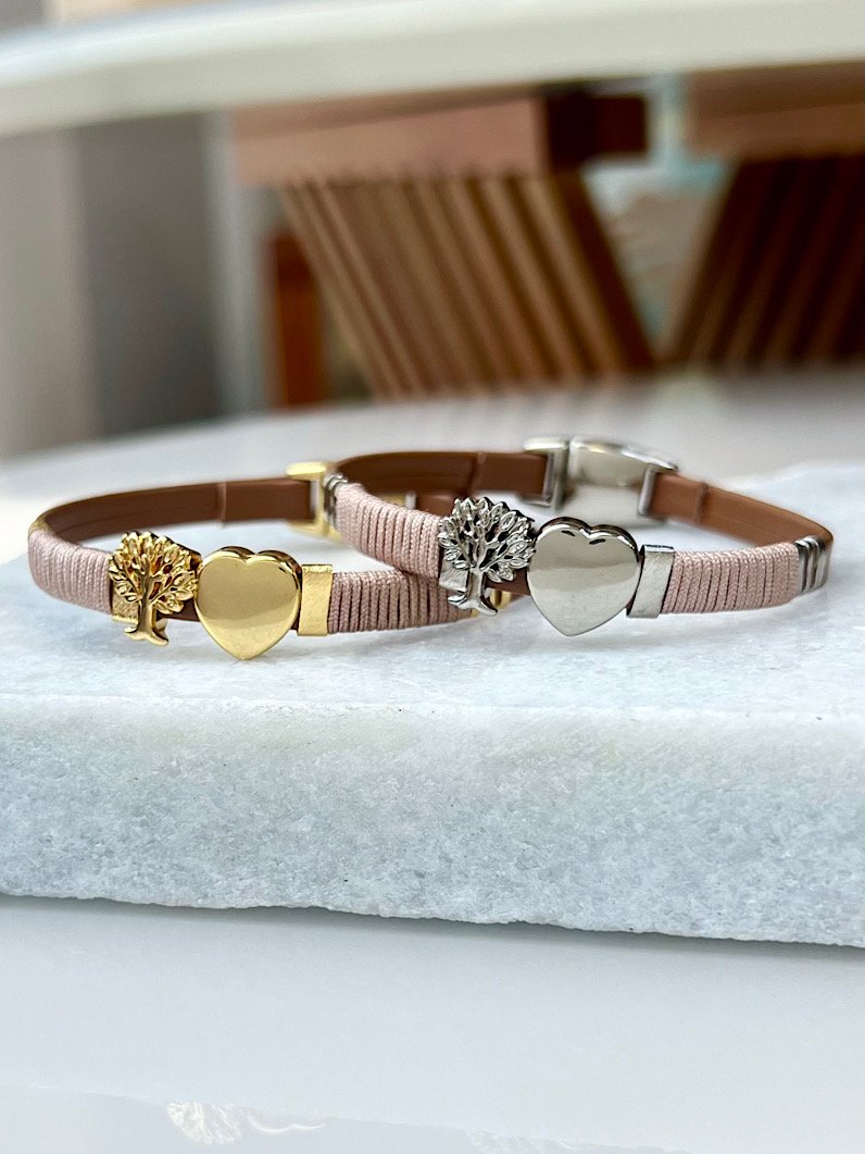 Pulseira Imã Gabi Árvore da Vida e Coração