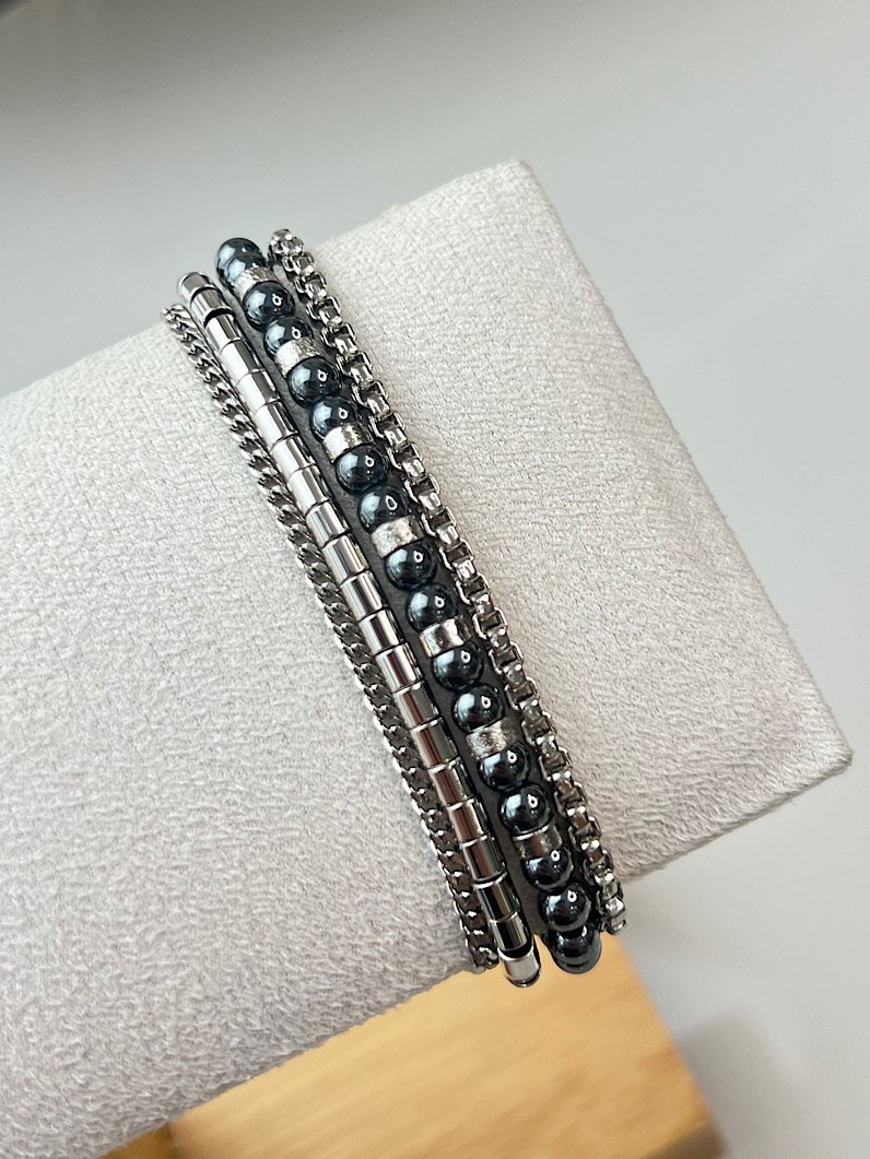 Pulseira Imã Isadora Hematita Prata