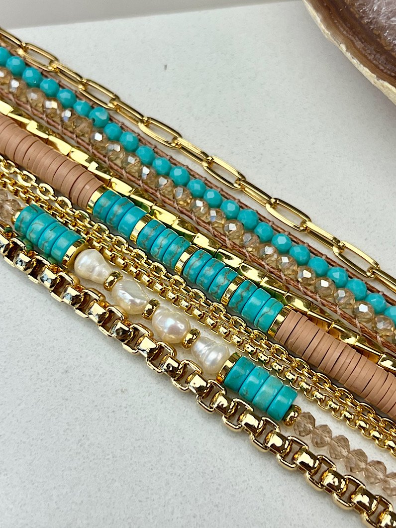 Pulseira Imã Jana Pedra Natural Dourado