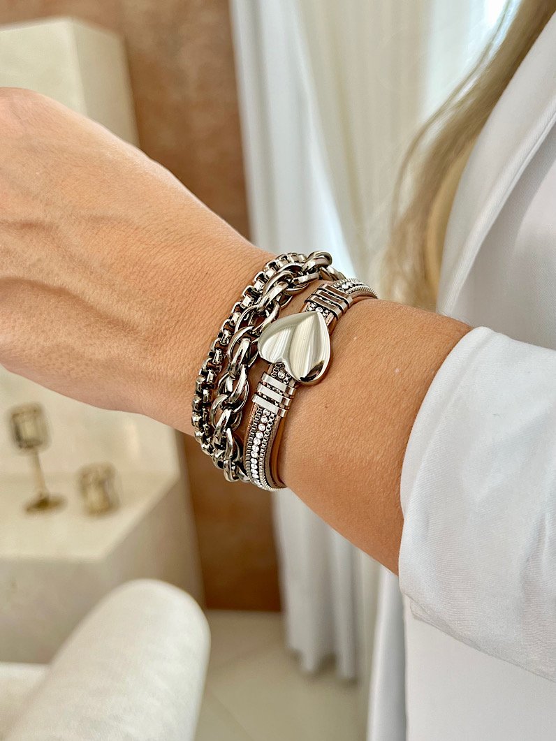 Pulseira Imã Layla Corrente Baiana e Veneziana