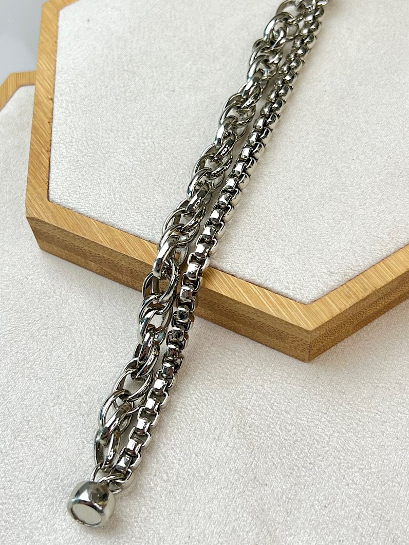 Pulseira Imã Layla Corrente Baiana e Veneziana