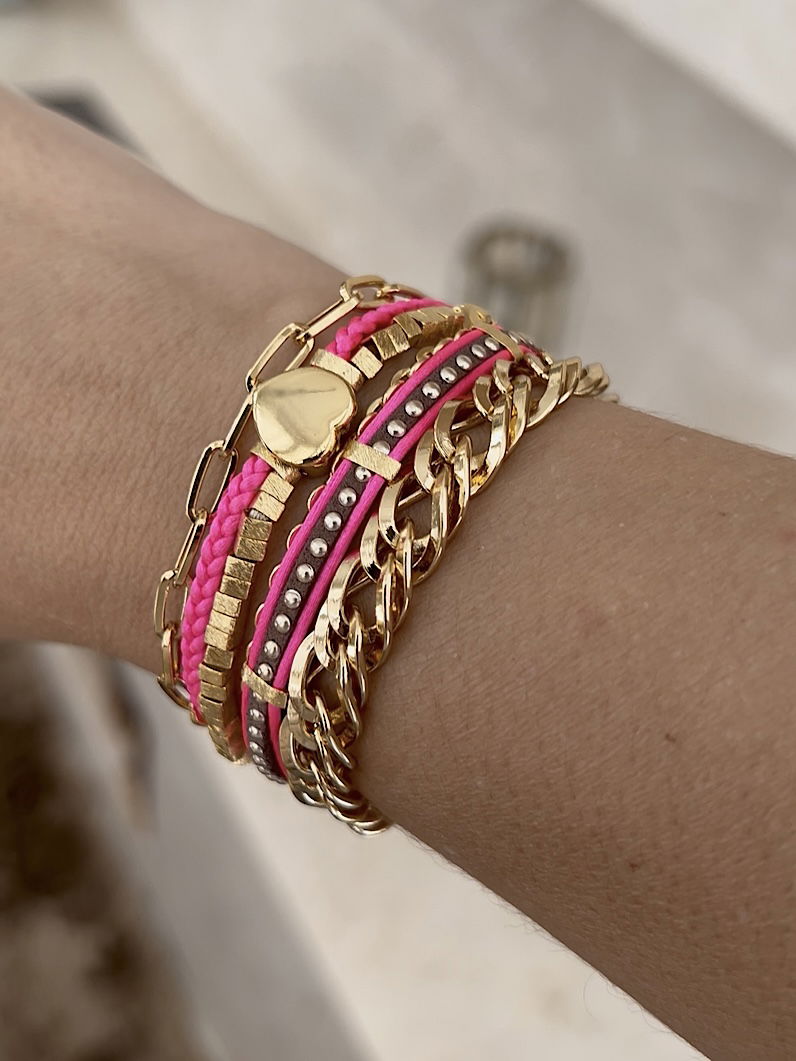 Pulseira Imã Luany Coração Dourada