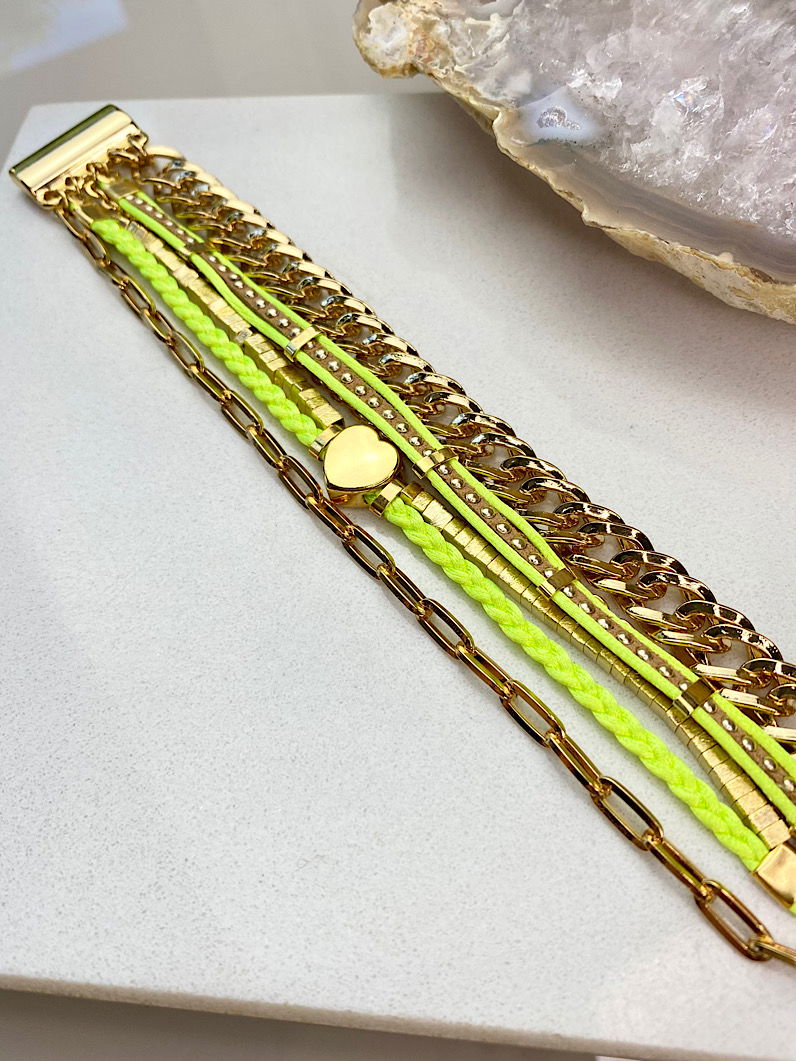 Pulseira Imã Luany Coração Dourada