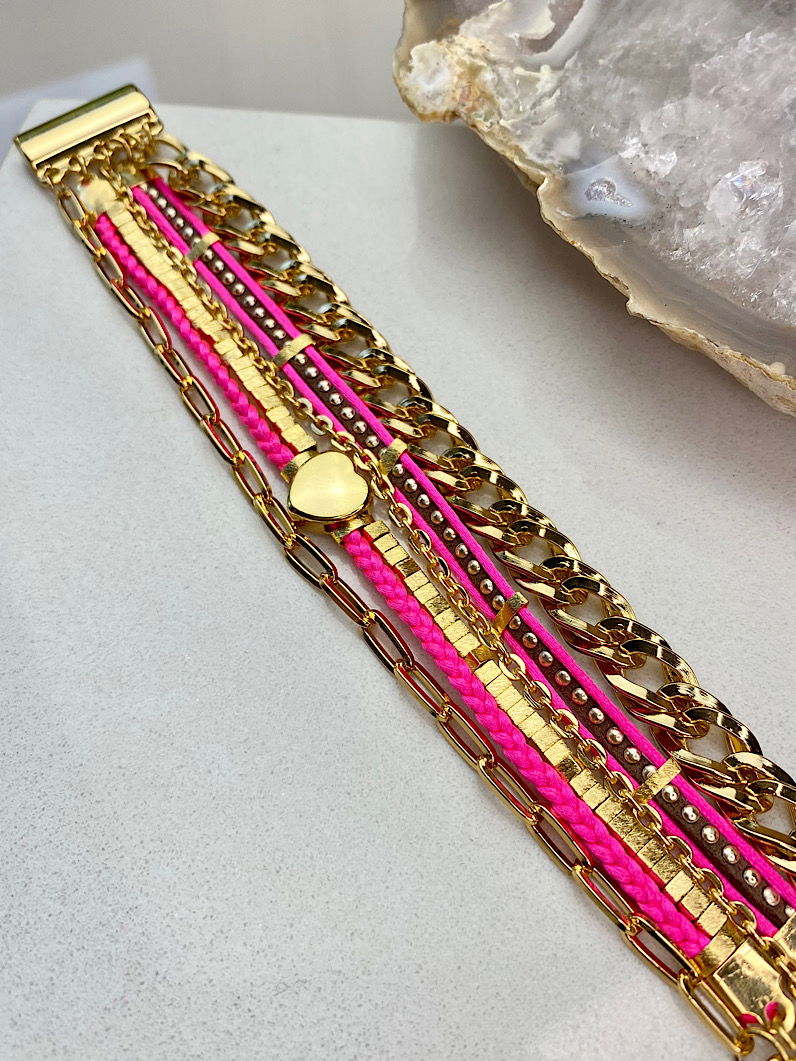 Pulseira Imã Luany Coração Dourada