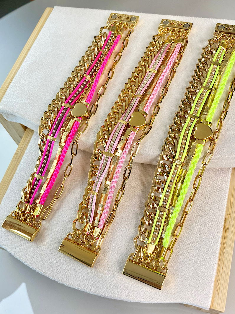 Pulseira Imã Luany Coração Dourada