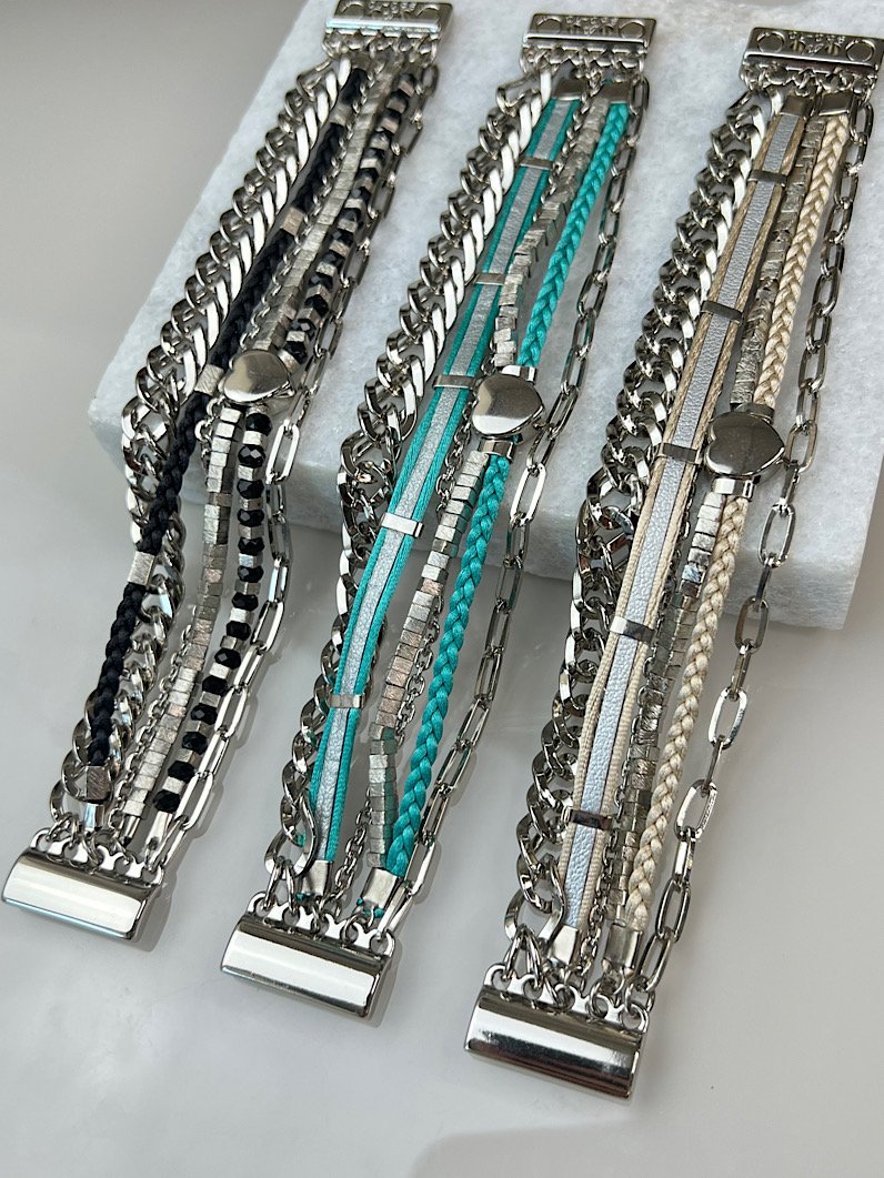 Pulseira Imã Luany Coração Prata