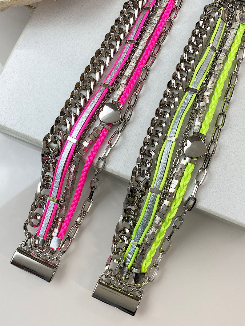 Pulseira Imã Luany Coração Prata