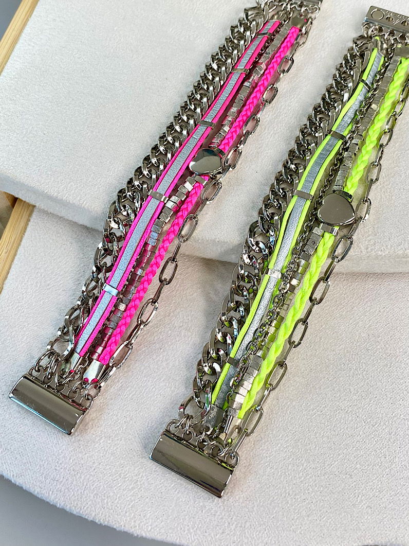 Pulseira Imã Luany Coração Prata