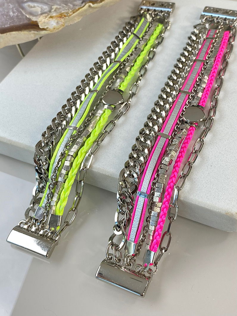 Pulseira Imã Luany Coração Prata