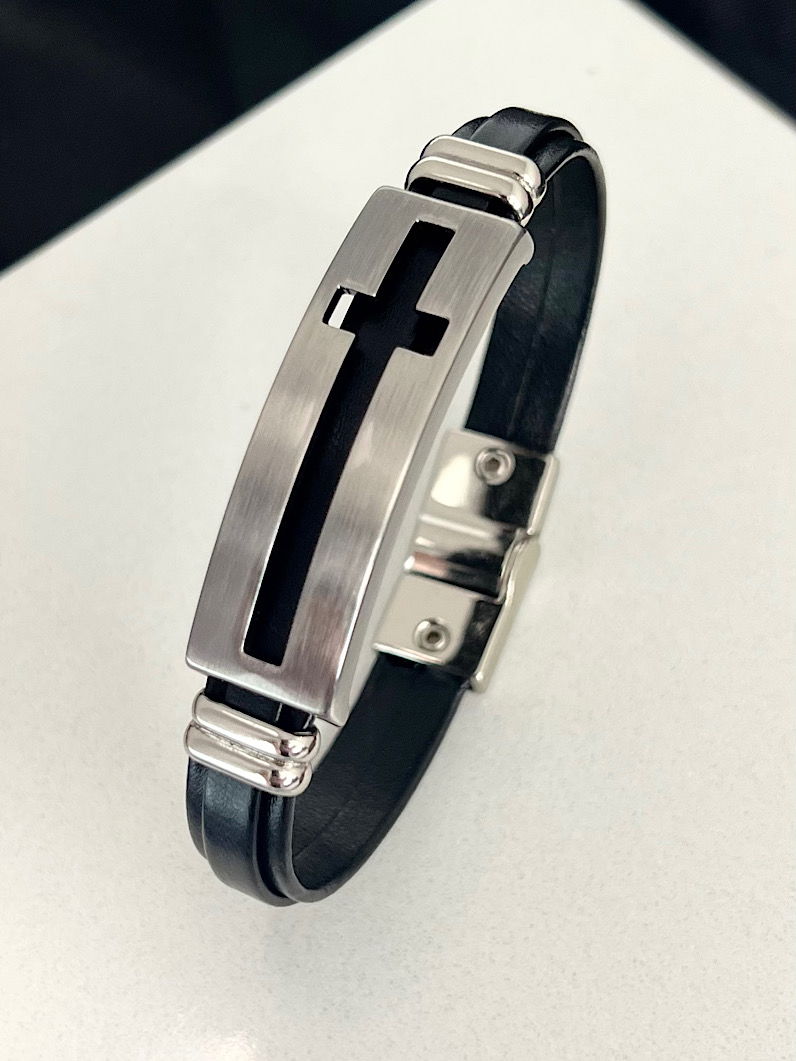 Pulseira Imã Marco Cruz Preto Prata
