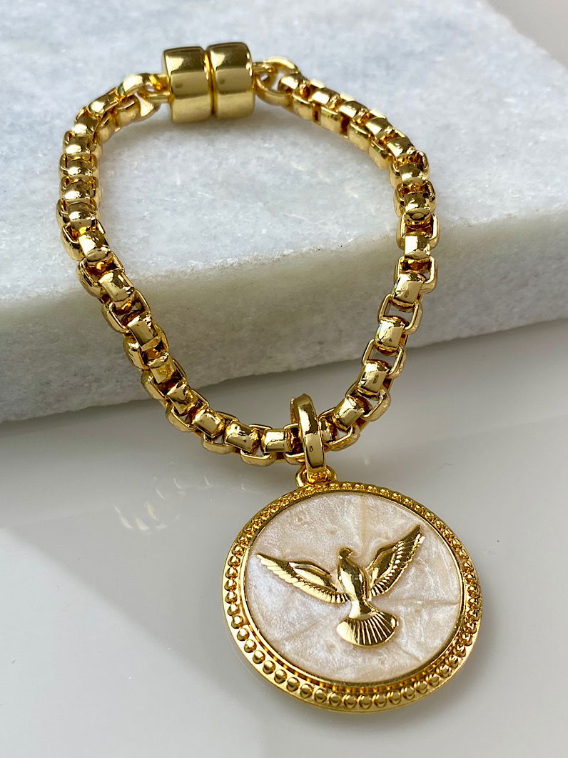 Pulseira Imã Olga Pingente Espirito Santo