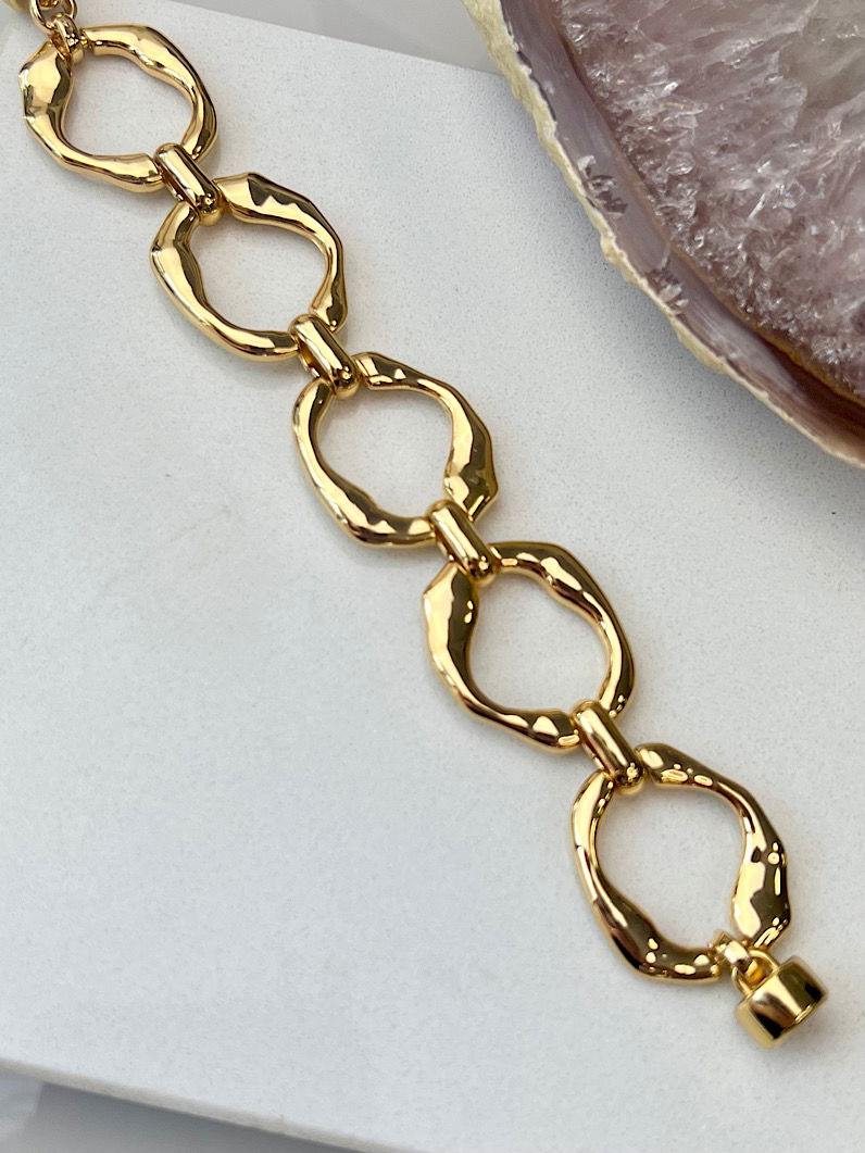 Pulseira Imã Orgânico Elos Martelados