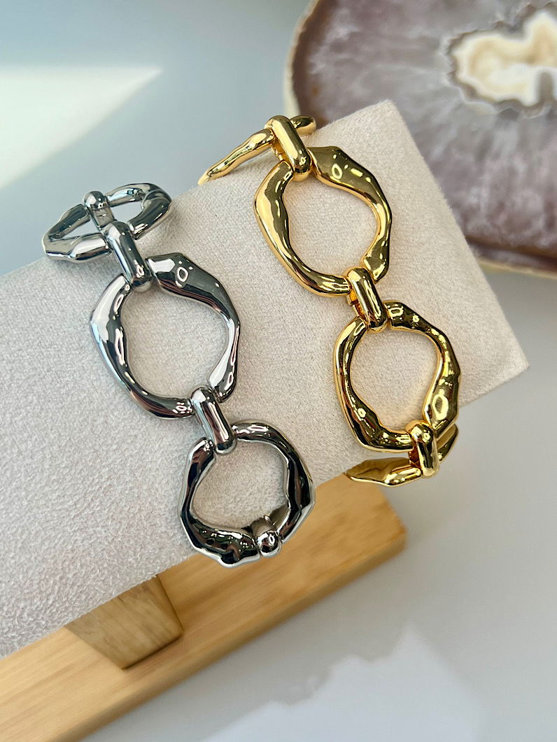 Pulseira Imã Orgânico Elos Martelados
