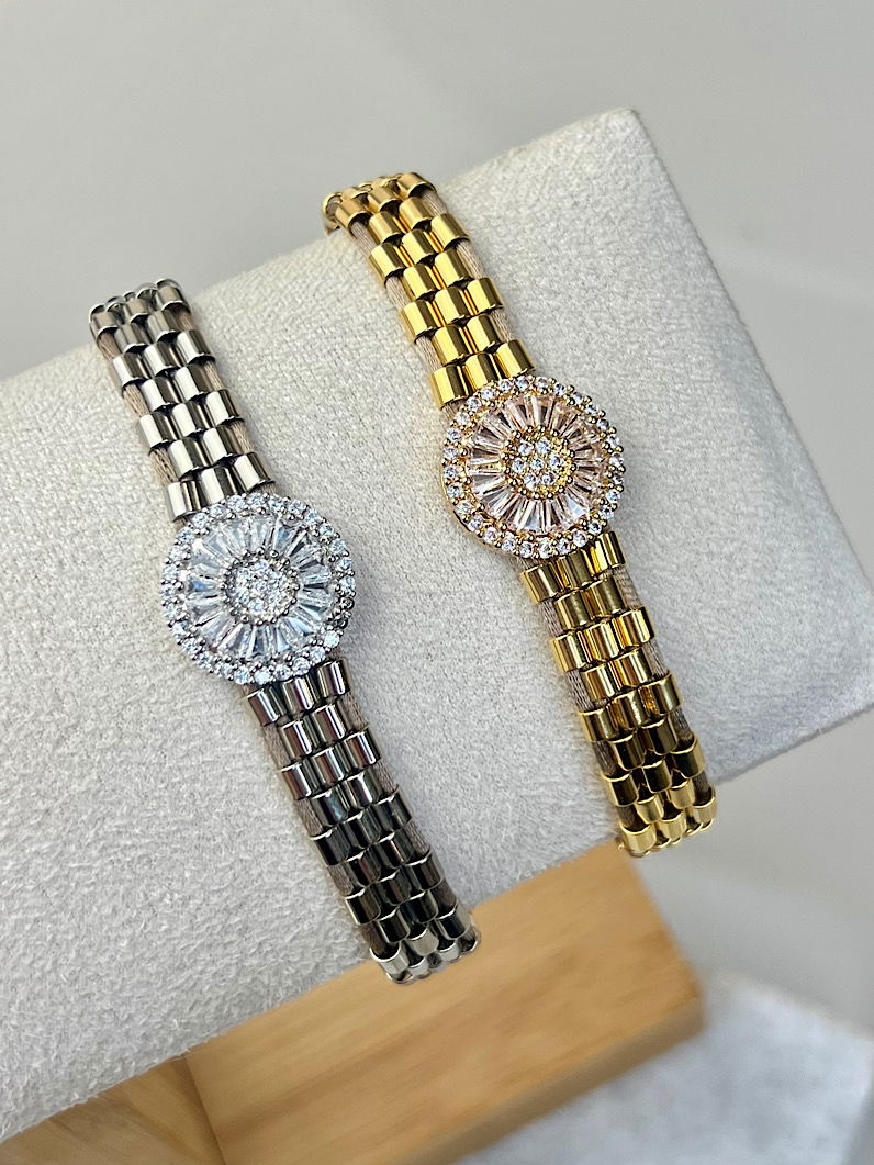 Pulseira Imã Pecinhas Canutilhos Pizza Zircônia