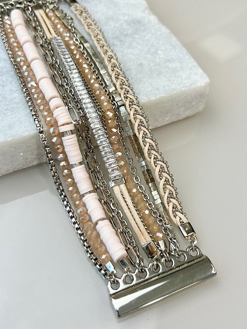 Pulseira Imã Valentina de Zircônias Prata