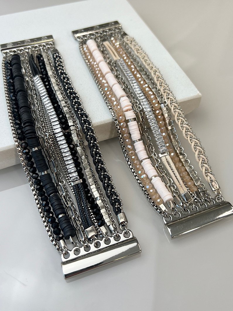 Pulseira Imã Valentina de Zircônias Prata