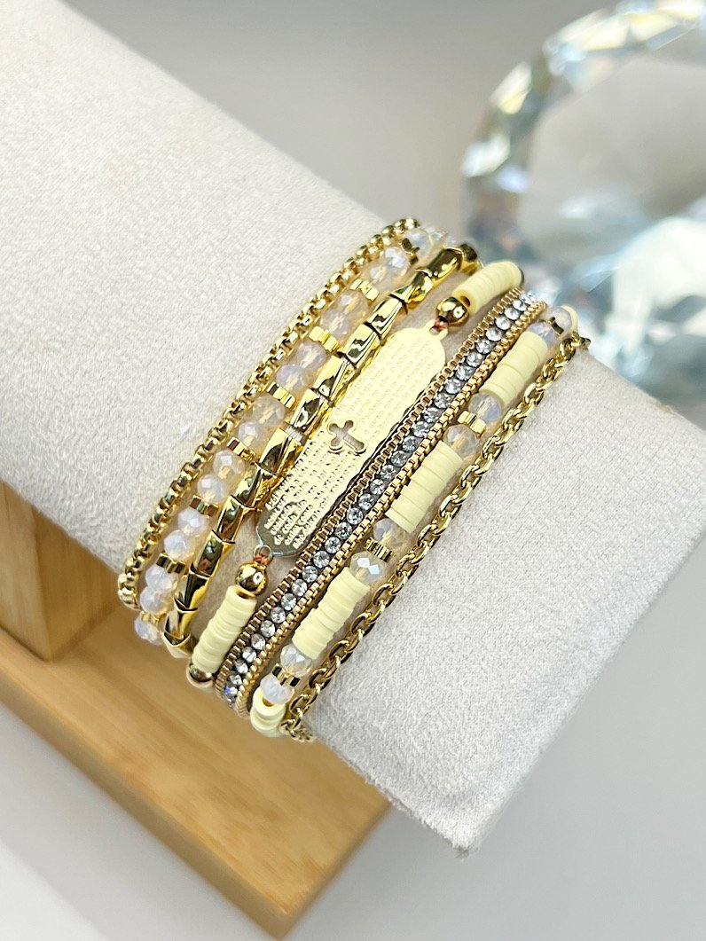 Pulseira Imã Vivian Oração do Pai Nosso Dourado