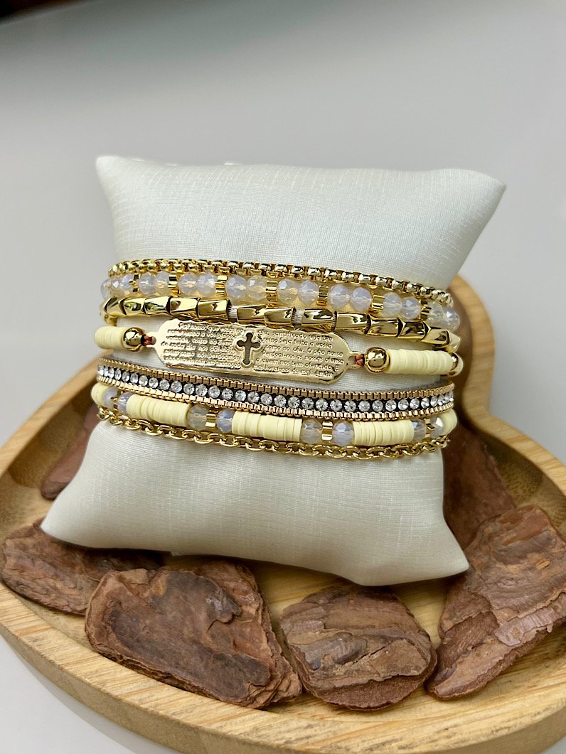 Pulseira Imã Vivian Oração do Pai Nosso Dourado