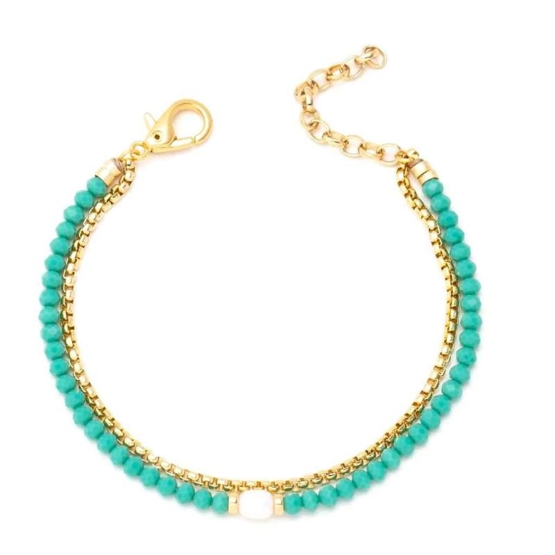 Tornozeleira Raissa Pérola de Água Doce Dourada