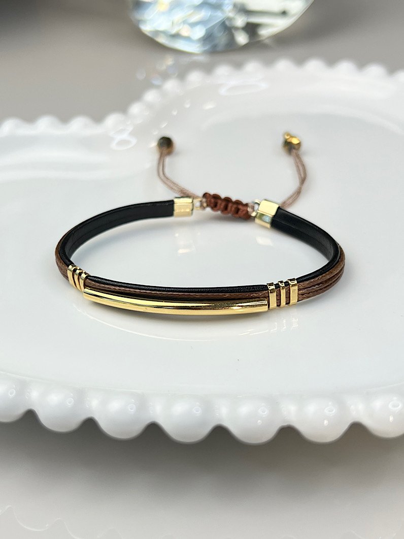 Trio de Pulseiras Ajustável Giovana Brilhante